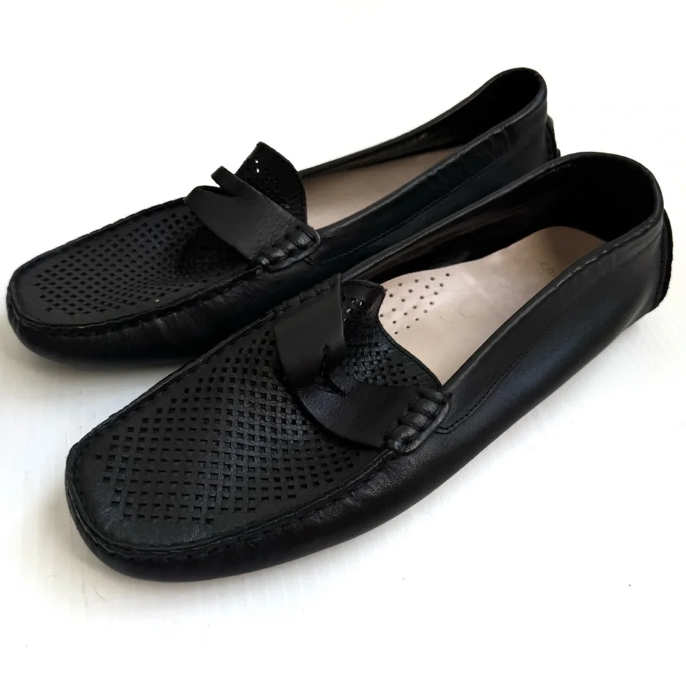 Cole Haan Men's Grand Laser Penny Driving Style Loafer Black size 9.5
